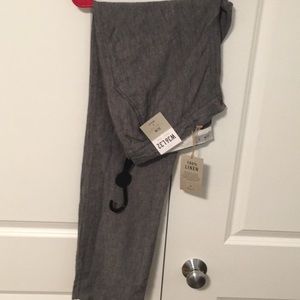 Designer linen slacks 36 W 32 L